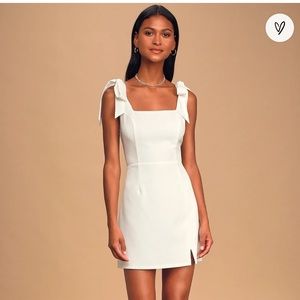 Lulu’s | White Tie-Strap Mini Dress